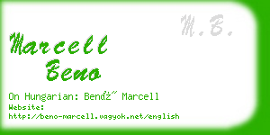 marcell beno business card